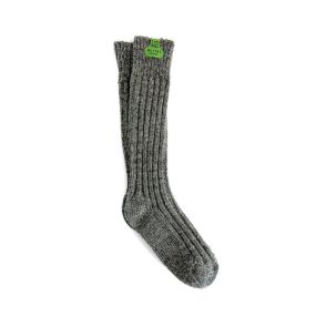 Graue Wollsocken - gestrickte Socken aus Ziegenwolle