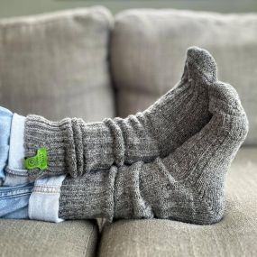 Gestrickte Wollsocken texel